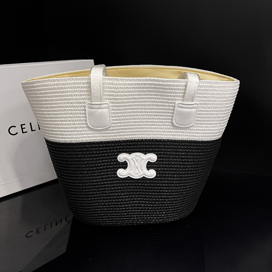 Monochrome Elegance Hat & Tote Set (PREORDER)