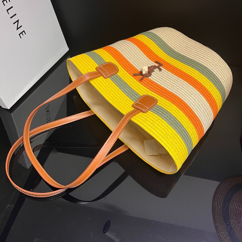 Yellow Glow Striped Hat & Tote Set (PREORDER)
