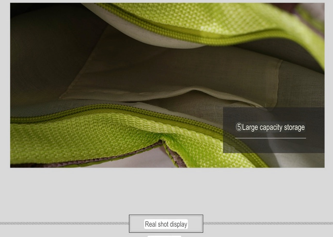 Woven straw bag(Green)
