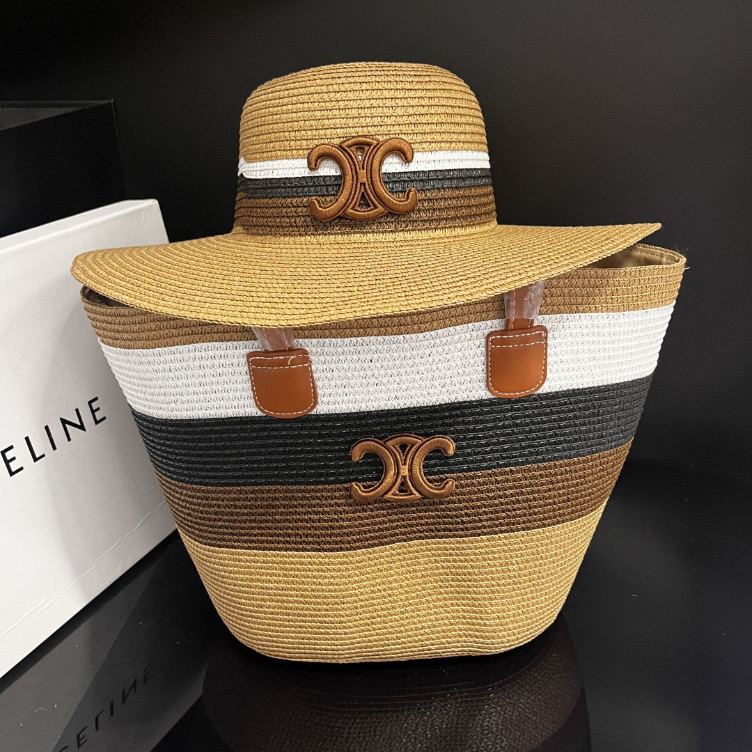 Safari Luxe Woven Hat & Tote Set (PREORDER)