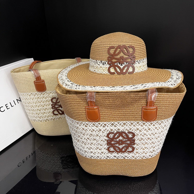 Coastal Breeze Woven Hat & Tote Bag Set(PREORDER)