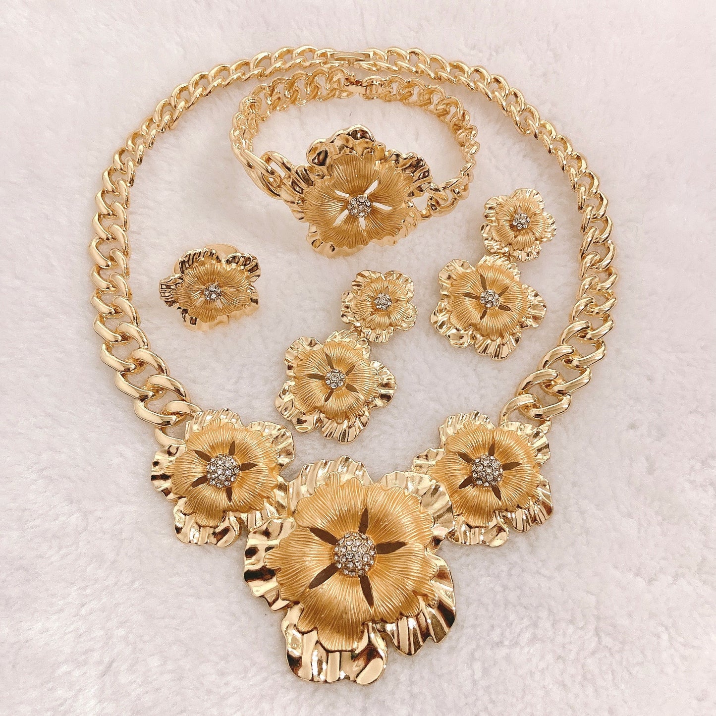18K Diamond Bloom Chunky Set