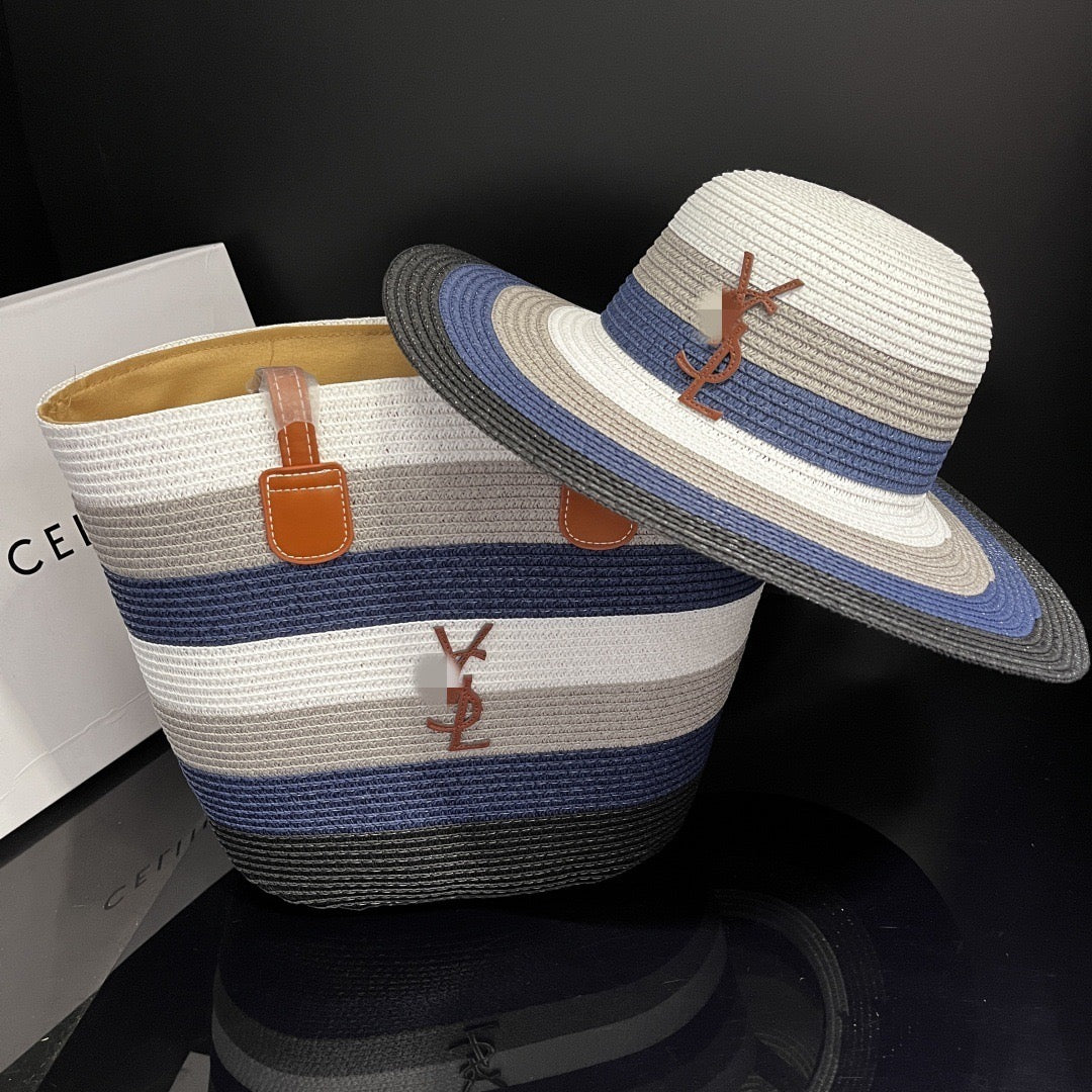 Cool Tones Woven Hat & Tote Set (PREORDER)