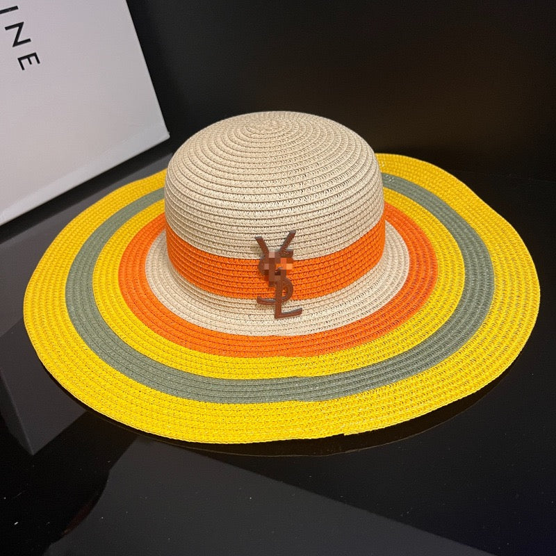 Yellow Glow Striped Hat & Tote Set (PREORDER)