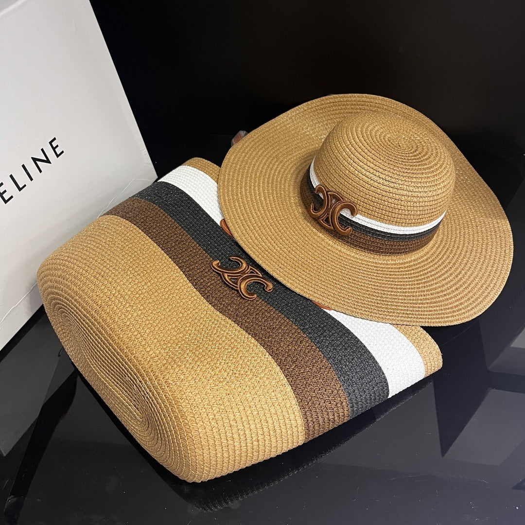 Safari Luxe Woven Hat & Tote Set (PREORDER)