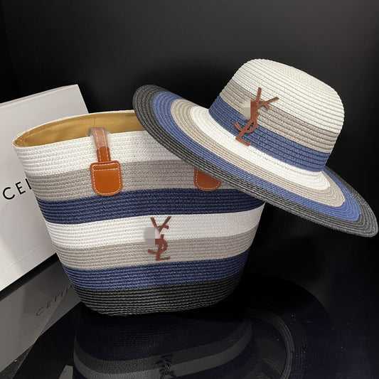 Cool Tones Woven Hat & Tote Set (PREORDER)