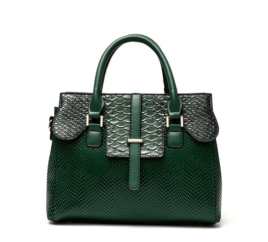 CROCODILE PATTERNS FASHION BAG(GREEN)