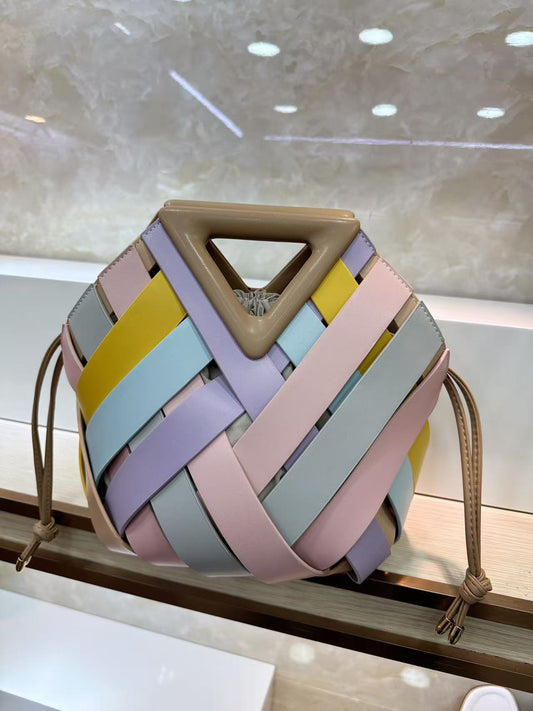 FNDAZZLE Luxe Woven Geo Tote(MULTI COLOR)