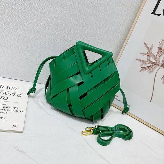 FNDAZZLE Luxe Woven Geo Tote(Green)