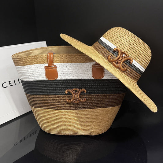 Safari Luxe Woven Hat & Tote Set (PREORDER)