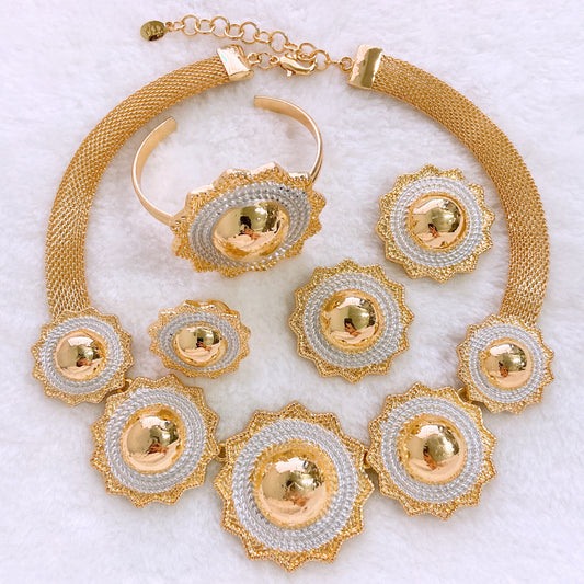 18K 
High quality Italian Sunbeam Crowned jersey Set